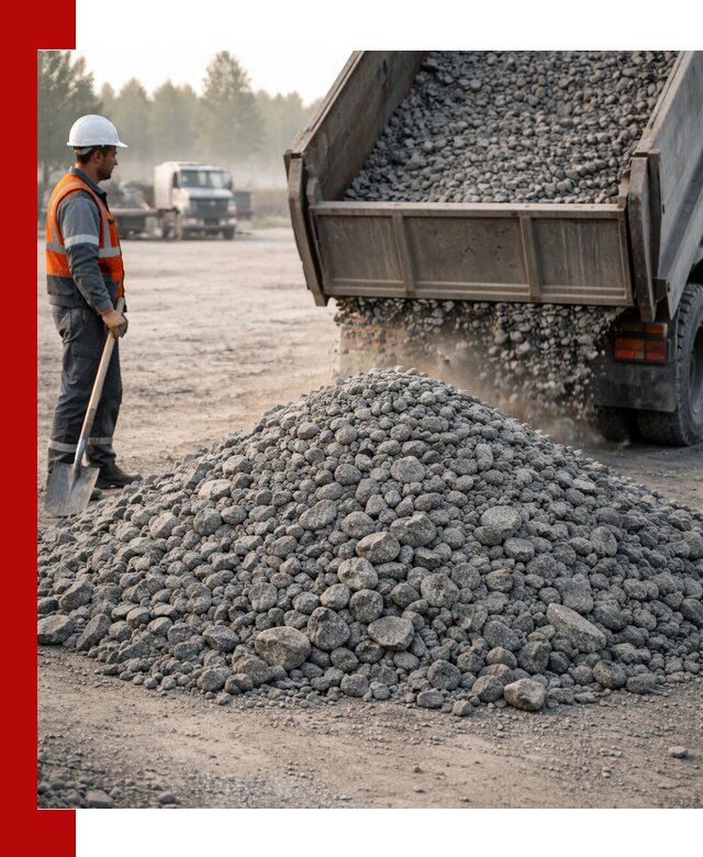 Гранитный щебень фракции 100–201 для строительства в Севастополе