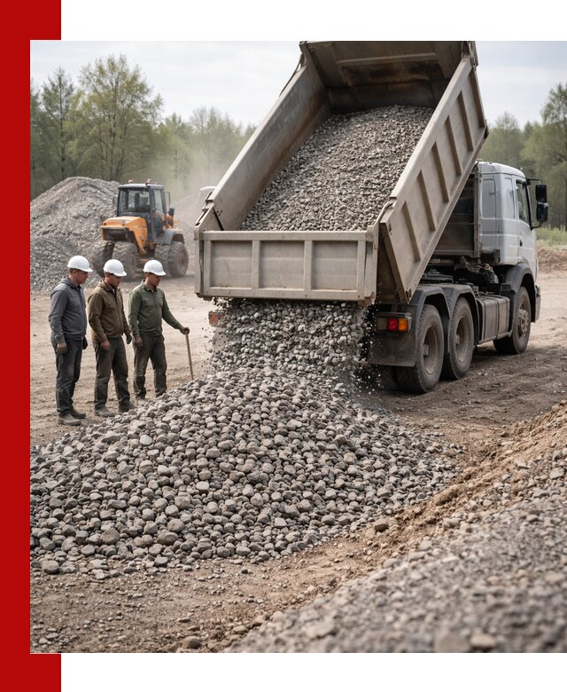 Доставка гравийного щебня фракции 70-120 в Севастополе