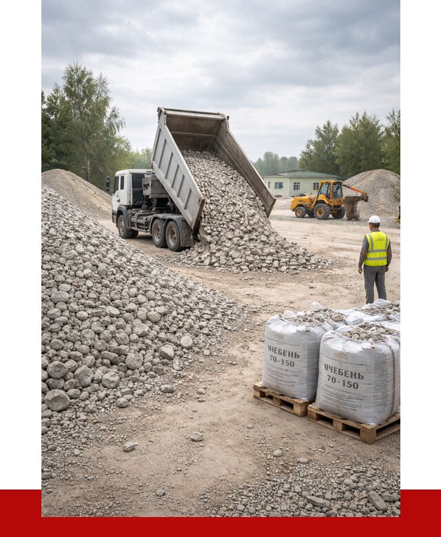 Известняковый щебень фракция 70-150 в Севастополе от 1290 р. | ПРОНЕРУДСев