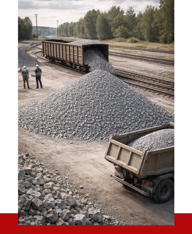 Железнодорожный щебень 20-60 в Севастополе от 1755 р. | ПРОНЕРУДСев