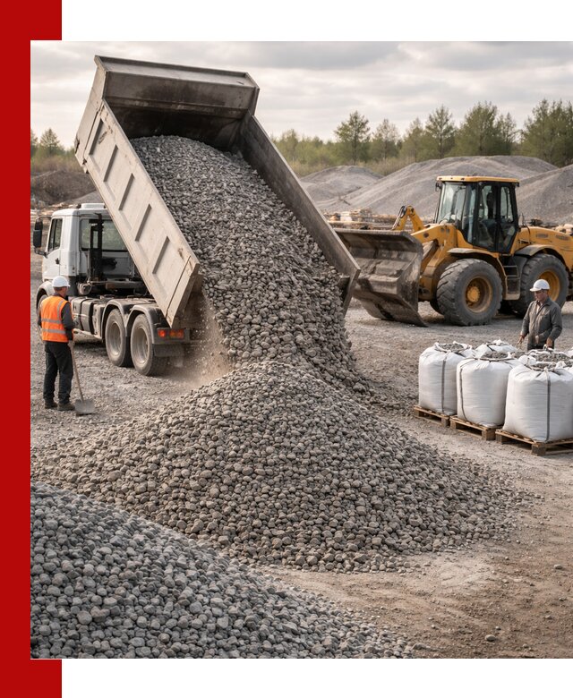 Бетонный щебень фракция 5–20 с доставкой в Севастополе