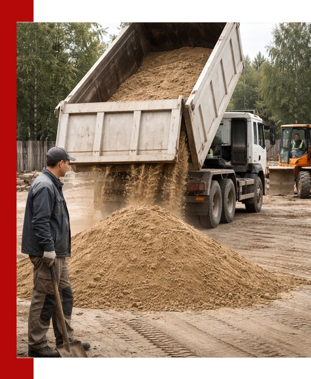 Доставка и продажа песка с разгрузкой в Севастополе