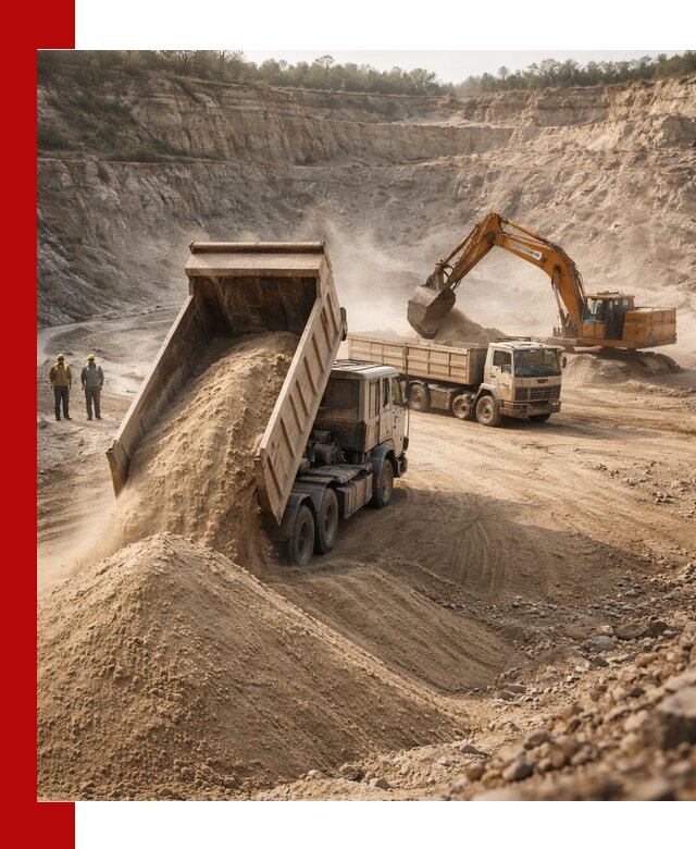 Карьерный песок навалом с доставкой в Севастополе