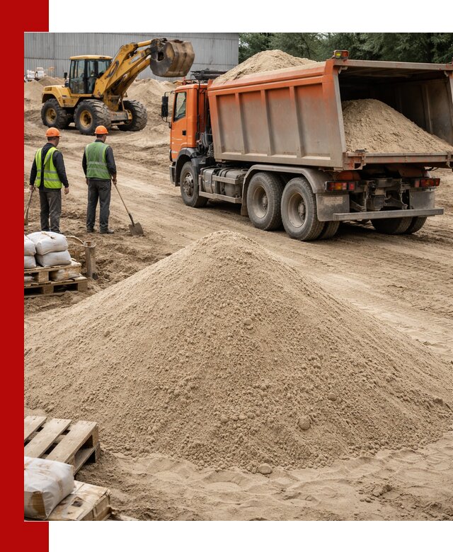 Доставка и продажа мытого речного песка в Севастополе