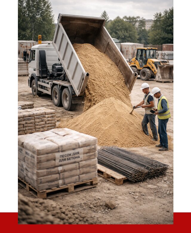 Песок для бетона в Севастополе от 2580 р. с доставкой, ПРОНЕРУДСев