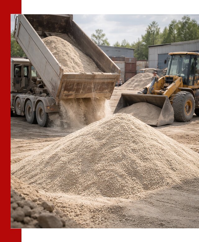 Кварцевый песок с доставкой в Севастополе для строительных работ