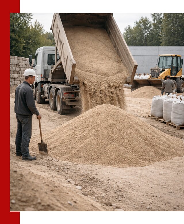 Кварцевый песок фракция 0–3 мм с доставкой в Севастополе