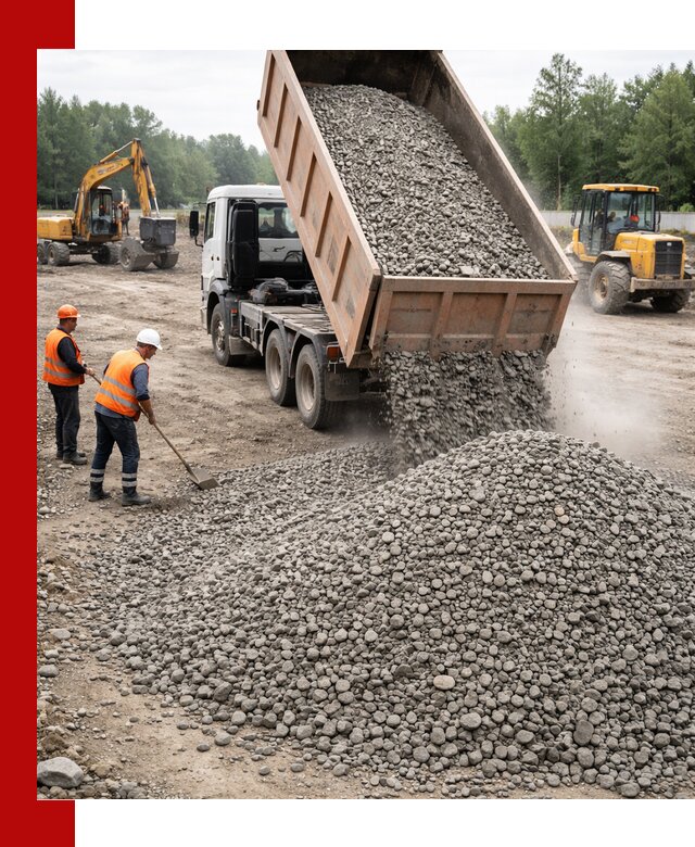 Доставка гравия фракции 40-70 в Севастополе оптом и в розницу