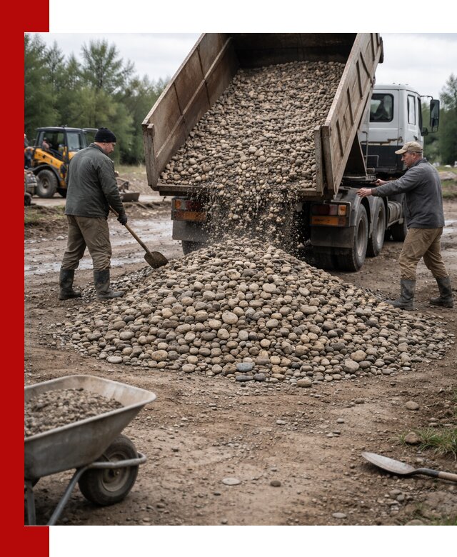 Доставка гальки речной оптом и в розницу в Севастополе