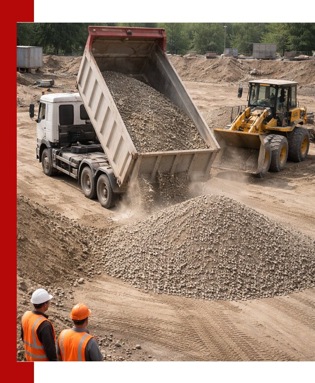 Щебень с песком (ЩГПС С2) с доставкой в Севастополе