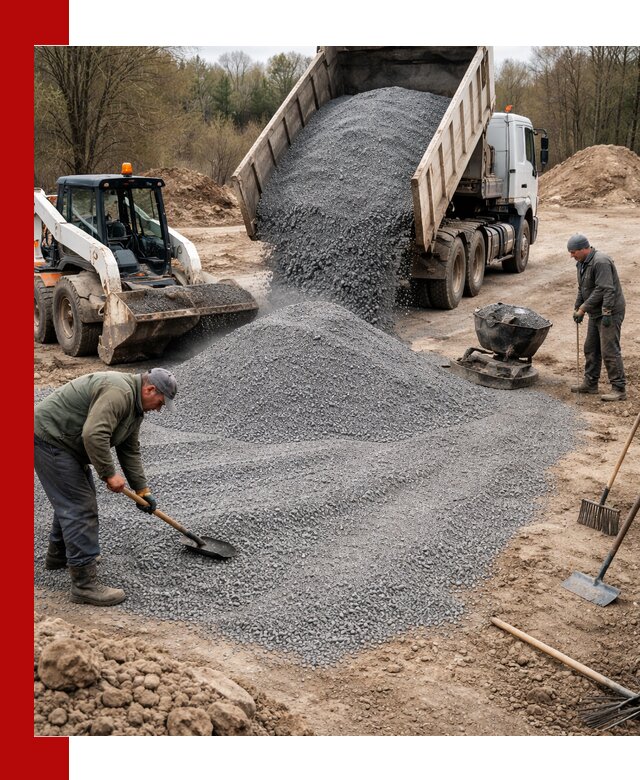 Отсев для подсыпки в Севастополе — доставка и подсыпка на участок