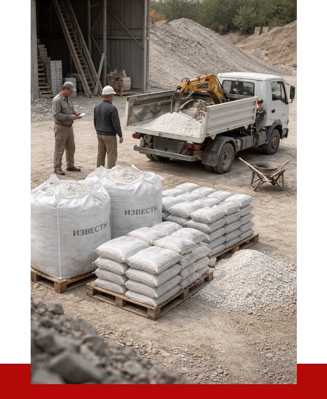 Известь строительная в Севастополе с доставкой от 4335 р. | ПРОНЕРУДСев