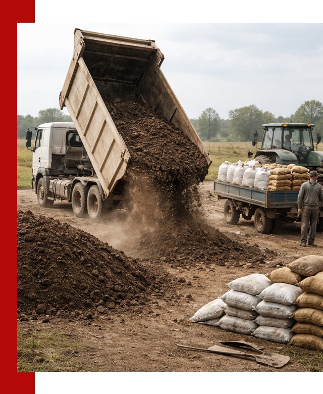 Доставка грунта и удобрений оптом в Севастополе для сельхоз и строительства