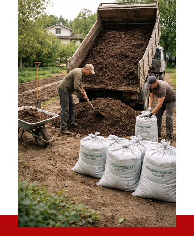 Плодородная смесь в Севастополе от 4335 р./куб с доставкой | ПРОНЕРУДСев