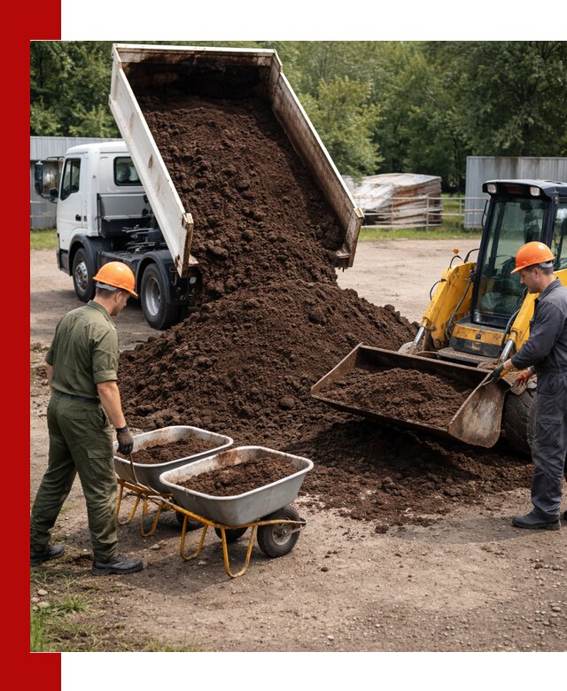 Доставка торфо-земляной смеси в Севастополе для огорода и ландшафта