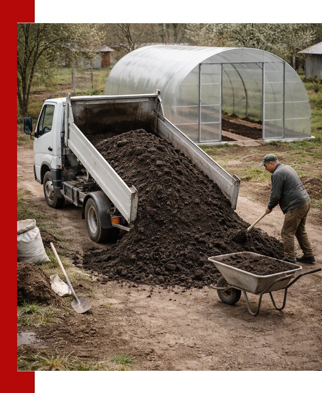 Чернозем для теплицы с доставкой в Севастополе