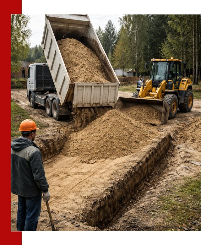 Доставка песчаного грунта в Севастополе для строительных работ