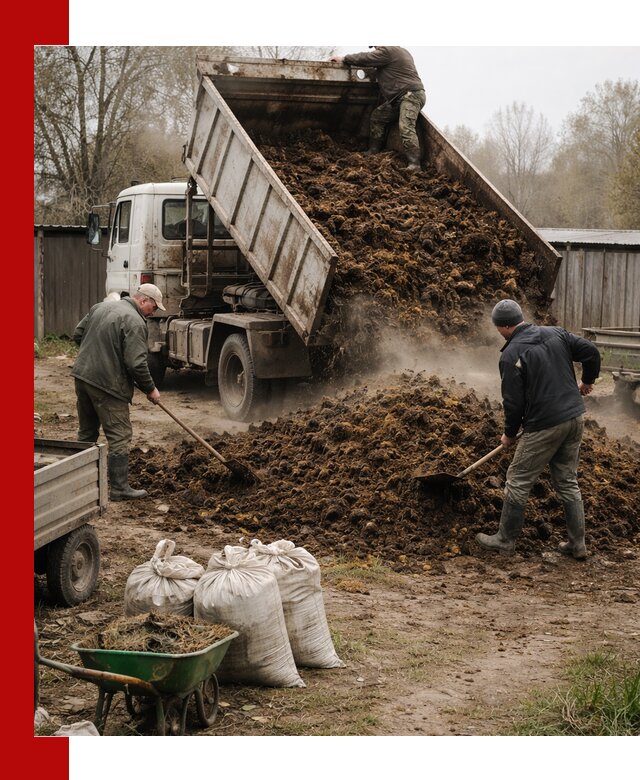 Доставка коровьего навоза самосвалом в Севастополе