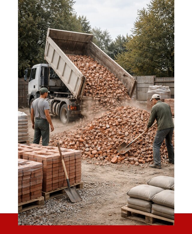 Бой кирпича в Севастополе с доставкой от 4335 руб/куб | ПРОНЕРУДСев