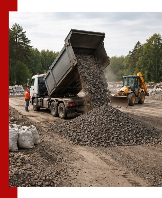 Доставка дробленого асфальта в Севастополе для дорожных работ