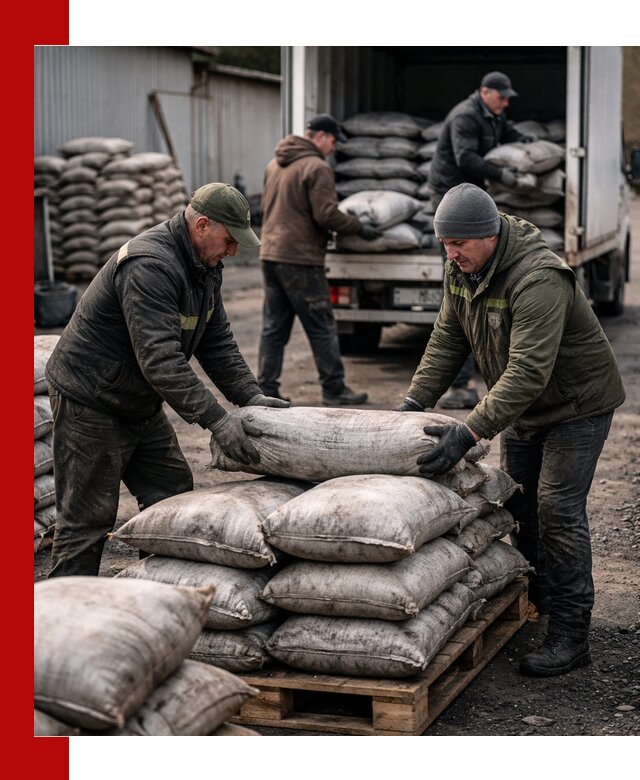 Доставка угля в мешках по выгодным ценам в Севастополе