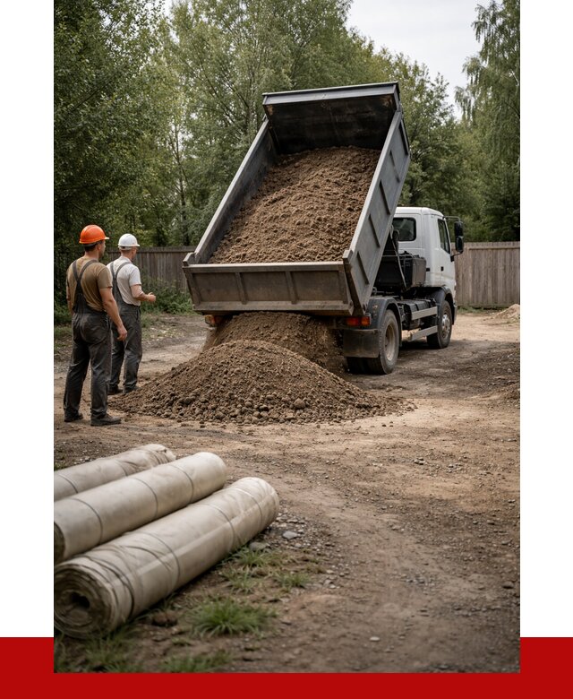 Доставка сыпучих материалов самосвалом в Севастополь от 4335 р. | ПРОНЕРУДСев