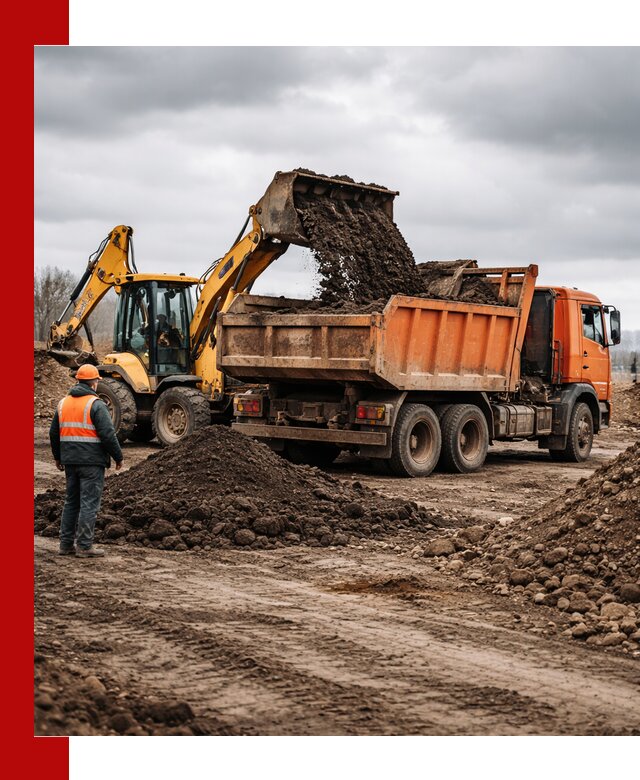 Вывоз грунта и строительного мусора в Севастополе грузовыми самосвалами