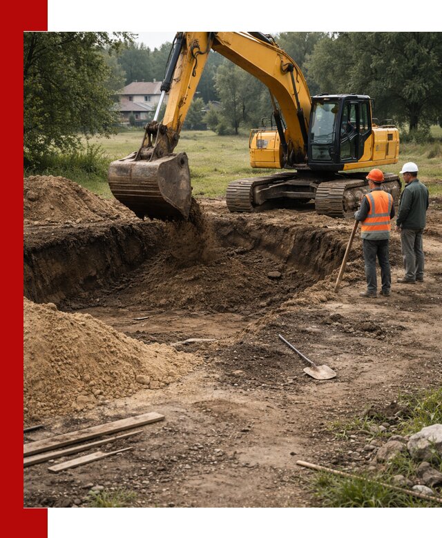 Рытье котлована под фундамент в Севастополе (быстро и недорого)