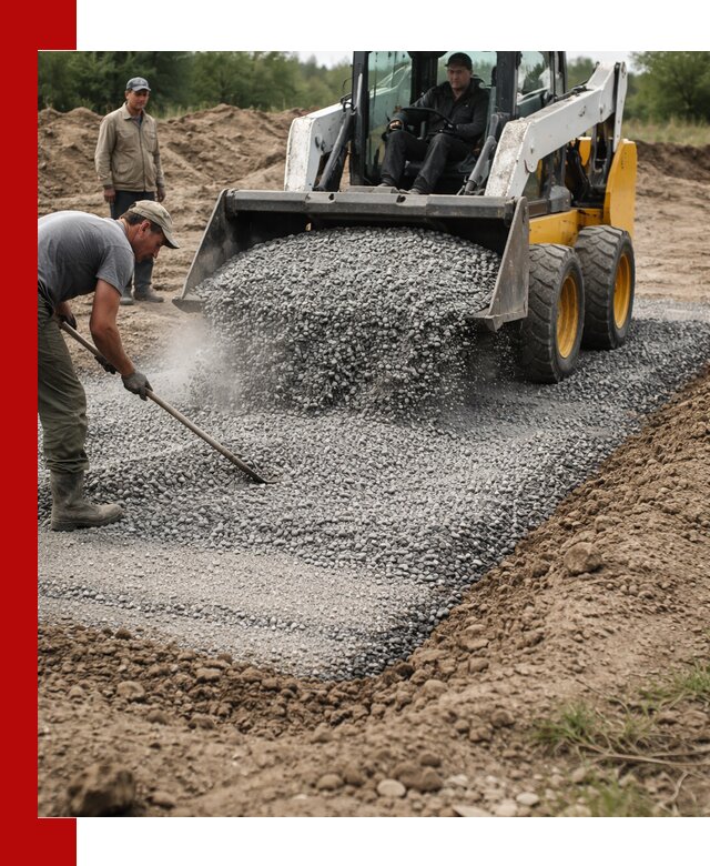 Устройство щебеночной подушки в Севастополе для дорог и фундаментов