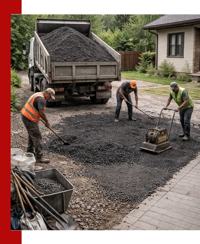 Асфальтовая крошка для двора с доставкой в Севастополе